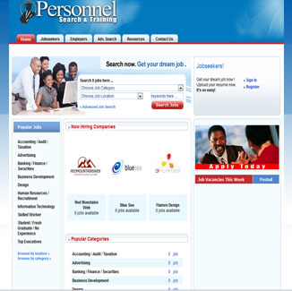 Job Portal Website Design CMS|website design